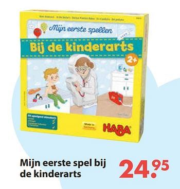 Aanbiedingen Mijn eerste spel bij de kinderarts - Haba - Geldig van 28/10/2019 tot 06/12/2019 bij Europoint