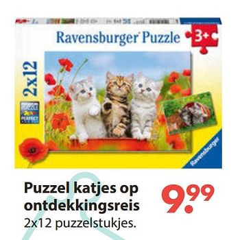 Aanbiedingen Puzzel katjes op ontdekkingsreis - Ravensburger - Geldig van 28/10/2019 tot 06/12/2019 bij Europoint