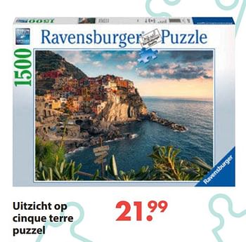 Aanbiedingen Uitzicht op cinque terre puzzel - Ravensburger - Geldig van 28/10/2019 tot 06/12/2019 bij Europoint