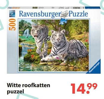 Aanbiedingen Witte roofkatten puzzel - Ravensburger - Geldig van 28/10/2019 tot 06/12/2019 bij Europoint