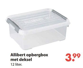 Aanbiedingen Allibert opbergbox met deksel - Allibert - Geldig van 28/10/2019 tot 06/12/2019 bij Europoint