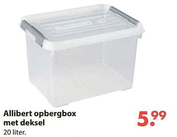 Aanbiedingen Allibert opbergbox met deksel - Allibert - Geldig van 28/10/2019 tot 06/12/2019 bij Europoint