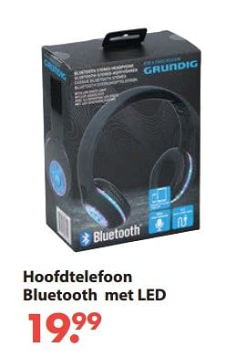 Aanbiedingen Hoofdtelefoon bluetooth met led - Muse - Geldig van 28/10/2019 tot 06/12/2019 bij Europoint