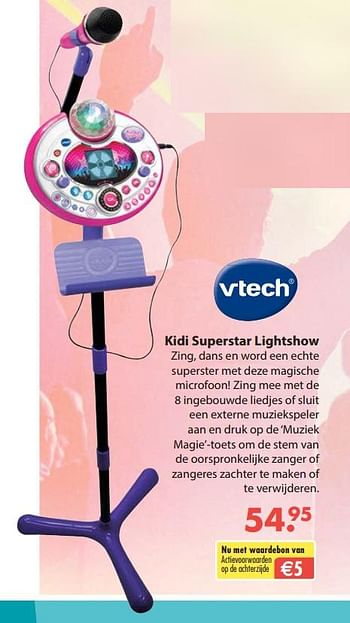 Aanbiedingen Kidi superstar lightshow - Vtech - Geldig van 28/10/2019 tot 06/12/2019 bij Europoint