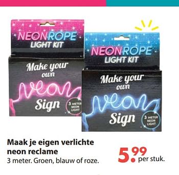 Aanbiedingen Maak je eigen verlichte neon reclame - Huismerk - Europoint - Geldig van 28/10/2019 tot 06/12/2019 bij Europoint