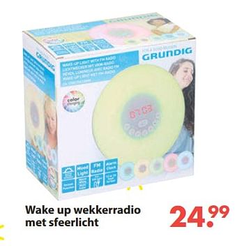 Aanbiedingen Wake up wekkerradio met sfeerlicht - Grundig - Geldig van 28/10/2019 tot 06/12/2019 bij Europoint