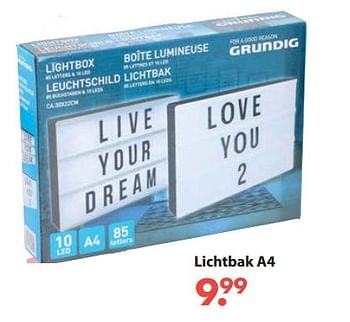 Aanbiedingen Lichtbak a4 - Grundig - Geldig van 28/10/2019 tot 06/12/2019 bij Europoint