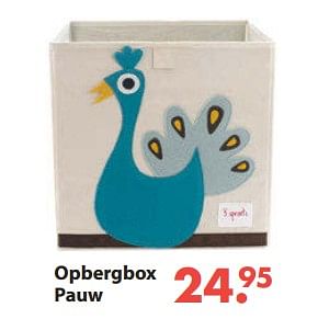 Aanbiedingen Opbergbox pauw - Huismerk - Europoint - Geldig van 28/10/2019 tot 06/12/2019 bij Europoint