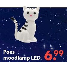 Aanbiedingen Poes moodlamp led - Huismerk - Europoint - Geldig van 28/10/2019 tot 06/12/2019 bij Europoint