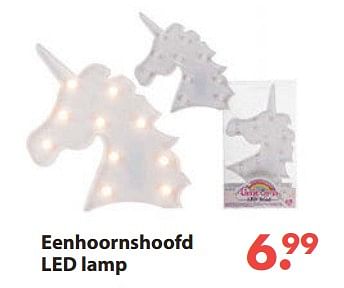 Aanbiedingen Eenhoornshoofd led lamp - Huismerk - Europoint - Geldig van 28/10/2019 tot 06/12/2019 bij Europoint