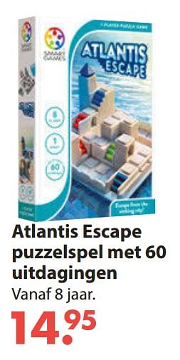 Aanbiedingen Atlantis escape puzzelspel met 60 uitdagingen - Smart Games - Geldig van 28/10/2019 tot 06/12/2019 bij Europoint
