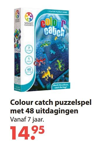 Aanbiedingen Colour catch puzzelspel met 48 uitdagingen - Smart Games - Geldig van 28/10/2019 tot 06/12/2019 bij Europoint