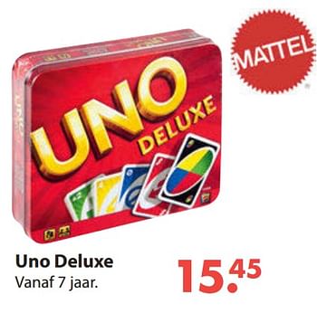 Aanbiedingen Uno deluxe - Mattel - Geldig van 28/10/2019 tot 06/12/2019 bij Europoint