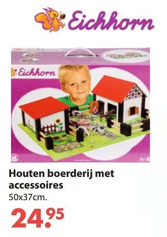 Aanbiedingen Houten boerderij met accessoires - eichhorn - Geldig van 28/10/2019 tot 06/12/2019 bij Europoint