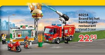 Aanbiedingen 60214 brand bij het hamburgerrestaurant - Lego - Geldig van 28/10/2019 tot 06/12/2019 bij Europoint