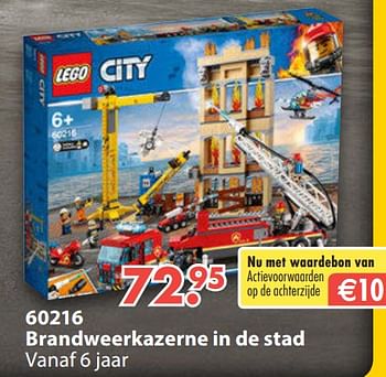 Aanbiedingen 60216 brandweerkazerne in de stad - Lego - Geldig van 28/10/2019 tot 06/12/2019 bij Europoint