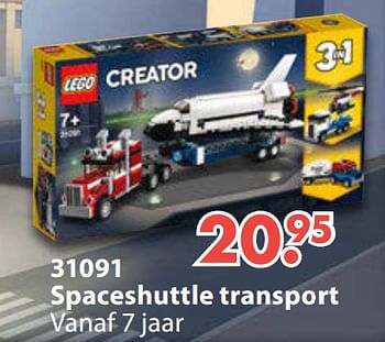 Aanbiedingen 31091 spaceshuttle transport - Lego - Geldig van 28/10/2019 tot 06/12/2019 bij Europoint