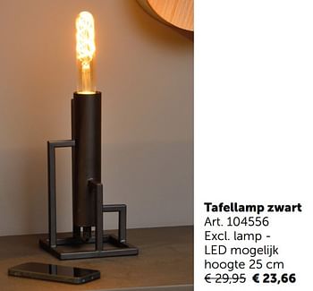 Aanbiedingen Tafellamp zwart - Geldig van 05/11/2019 tot 02/12/2019 bij Zelfbouwmarkt