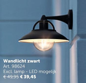 Aanbiedingen Wandlicht zwart - Geldig van 05/11/2019 tot 02/12/2019 bij Zelfbouwmarkt