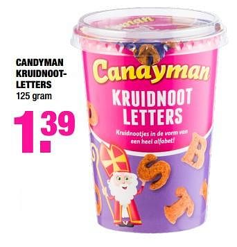 Aanbiedingen Candyman kruidnootletters - Candy Man - Geldig van 04/11/2019 tot 17/11/2019 bij Big Bazar