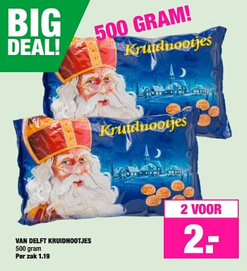 Aanbiedingen Van delft kruidnootjes - Van Delft - Geldig van 04/11/2019 tot 17/11/2019 bij Big Bazar