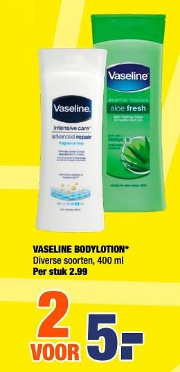 Aanbiedingen Vaseline bodylotion - Vaseline  - Geldig van 04/11/2019 tot 17/11/2019 bij Big Bazar