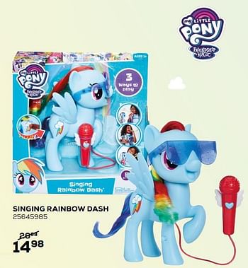 Aanbiedingen Singing rainbow dash - My Little Pony - Geldig van 05/11/2019 tot 10/12/2019 bij Supra Bazar