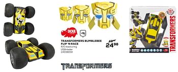 Aanbiedingen Transformers bumblebee flip `n race - Dickie - Geldig van 05/11/2019 tot 10/12/2019 bij Supra Bazar