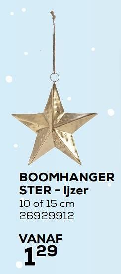 Aanbiedingen Boomhanger ster - ijzer - Huismerk - Supra Bazar - Geldig van 05/11/2019 tot 10/12/2019 bij Supra Bazar