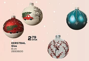 Aanbiedingen Kerstbal glas - Huismerk - Supra Bazar - Geldig van 05/11/2019 tot 10/12/2019 bij Supra Bazar