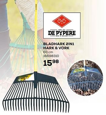 Aanbiedingen Bladhark 2in1 hark + vork - De Pypere - Geldig van 05/11/2019 tot 10/12/2019 bij Supra Bazar