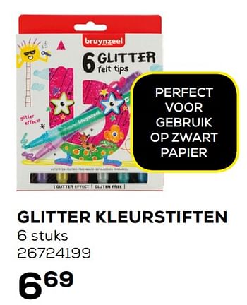 Aanbiedingen Bruynzeel glitter kleurstiften - Bruynzeel - Geldig van 05/11/2019 tot 10/12/2019 bij Supra Bazar