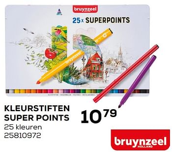 Aanbiedingen Kleurstiften super points - Bruynzeel - Geldig van 05/11/2019 tot 10/12/2019 bij Supra Bazar