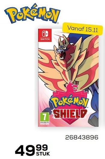 Aanbiedingen Nintendo switch pokemon shield - Huismerk - Supra Bazar - Geldig van 05/11/2019 tot 10/12/2019 bij Supra Bazar