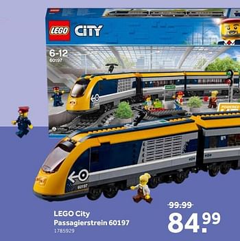 Aanbiedingen Lego city passagierstrein 60197 - Lego - Geldig van 11/11/2019 tot 24/11/2019 bij Intertoys