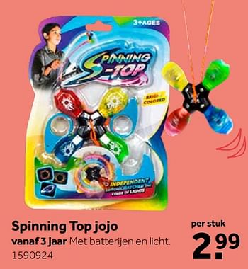 Aanbiedingen Spinning top jojo - Huismerk - Intertoys - Geldig van 11/11/2019 tot 24/11/2019 bij Intertoys