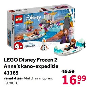 Aanbiedingen Lego disney frozen 2 anna`s kano-expeditie 41165 - Lego - Geldig van 11/11/2019 tot 24/11/2019 bij Intertoys