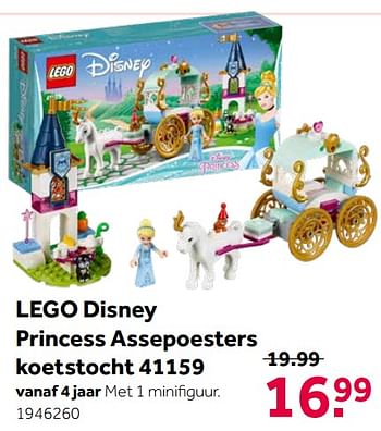 Aanbiedingen Lego disney princess assepoesters koetstocht 41159 - Lego - Geldig van 11/11/2019 tot 24/11/2019 bij Intertoys