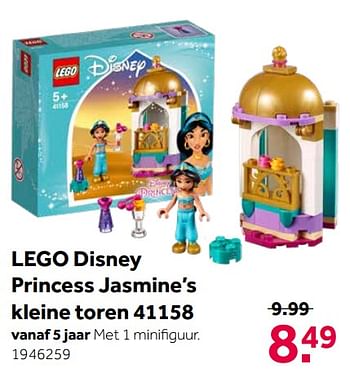 Aanbiedingen Lego disney princess jasmine`s kleine toren 41158 - Lego - Geldig van 11/11/2019 tot 24/11/2019 bij Intertoys