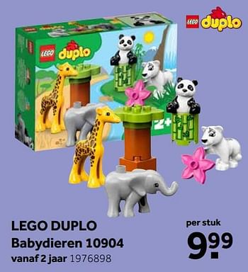 Aanbiedingen Lego duplo babydieren 10904 - Lego - Geldig van 11/11/2019 tot 24/11/2019 bij Intertoys