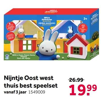 Aanbiedingen Nijntje oost west thuis best speelset - Nijntje - Geldig van 11/11/2019 tot 24/11/2019 bij Intertoys