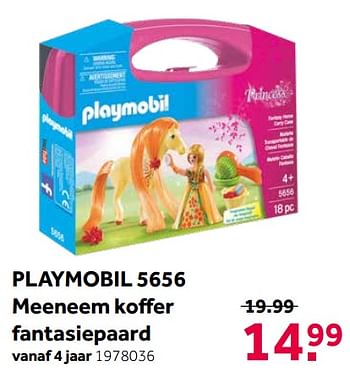 Aanbiedingen Playmobil 5656 meeneem koffer fantasiepaard - Playmobil - Geldig van 11/11/2019 tot 24/11/2019 bij Intertoys