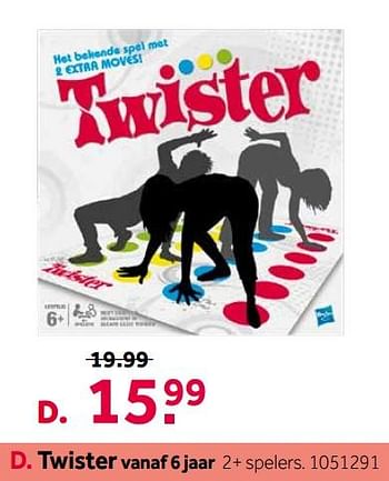 Aanbiedingen Twister - Hasbro - Geldig van 11/11/2019 tot 24/11/2019 bij Intertoys