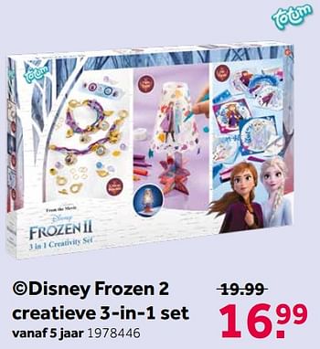 Aanbiedingen Disney frozen 2 creatieve 3-in-1 set - Totum - Geldig van 11/11/2019 tot 24/11/2019 bij Intertoys