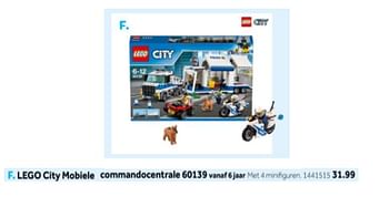 Aanbiedingen Lego city mobiele commandocentrale 60139 - Lego - Geldig van 14/10/2019 tot 08/12/2019 bij Intertoys