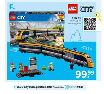 Aanbiedingen Lego city passagierstrein 60197 - Lego - Geldig van 14/10/2019 tot 08/12/2019 bij Intertoys