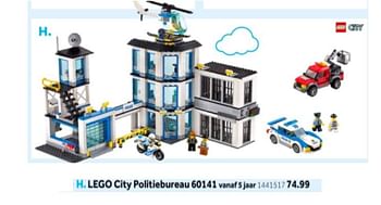 Aanbiedingen Lego city politiebureau 60141 - Lego - Geldig van 14/10/2019 tot 08/12/2019 bij Intertoys