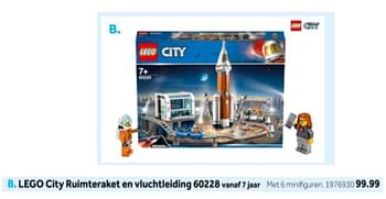 Aanbiedingen Lego city ruimteraket en vluchtleiding 60228 - Lego - Geldig van 14/10/2019 tot 08/12/2019 bij Intertoys