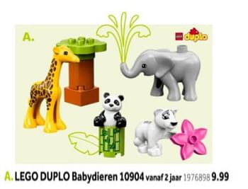 Aanbiedingen Lego duplo babydieren 10904 - Lego - Geldig van 14/10/2019 tot 08/12/2019 bij Intertoys
