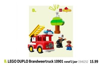 Aanbiedingen Lego duplo brandweertruck 10901 - Lego - Geldig van 14/10/2019 tot 08/12/2019 bij Intertoys